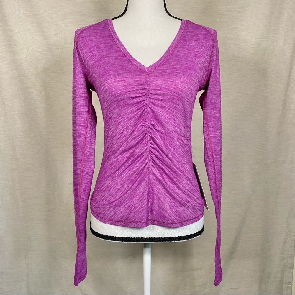 NEW Lululemon Ruched V Neck Long Sleeve Top Size 6